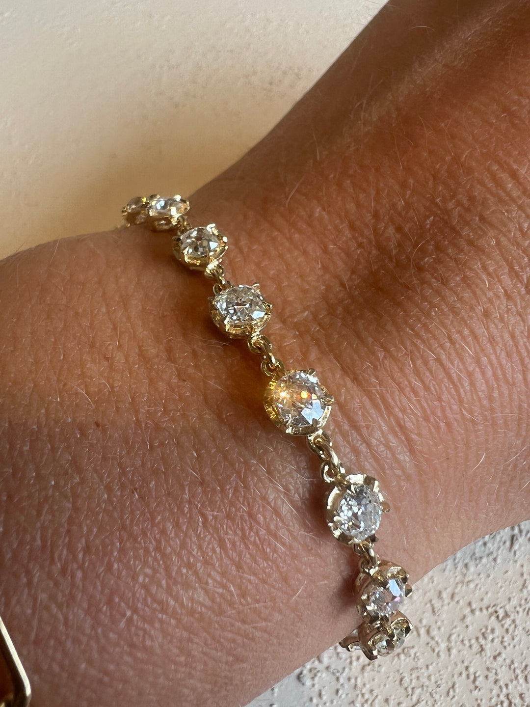 Antique old mine diamond bracelet