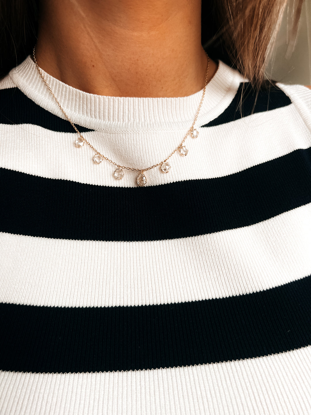 Vintage rose cut diamond necklace