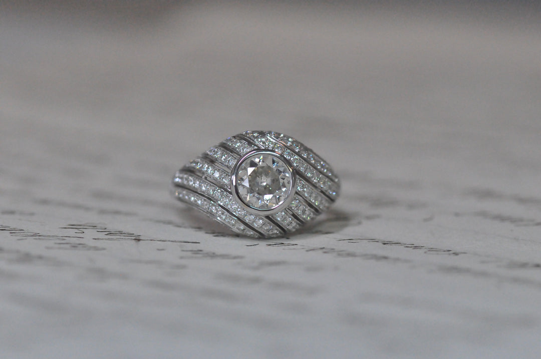 Antique old mine diamond ring