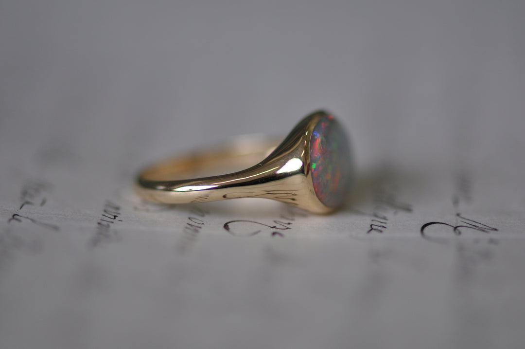 Vintage Australian opal ring