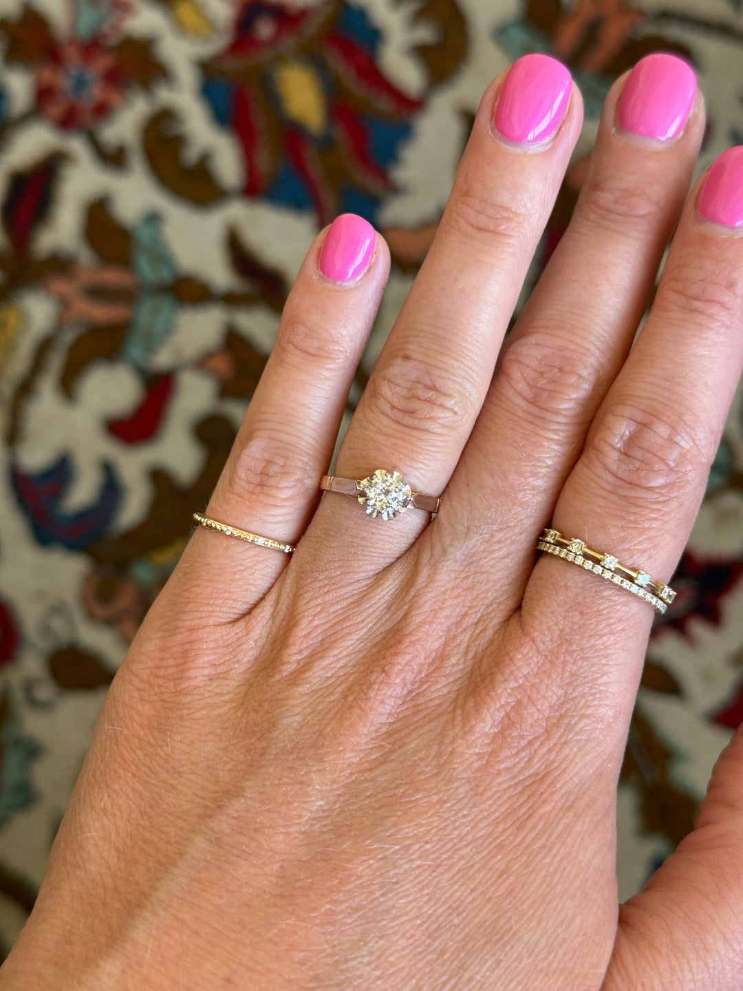 Antique old mine diamond ring