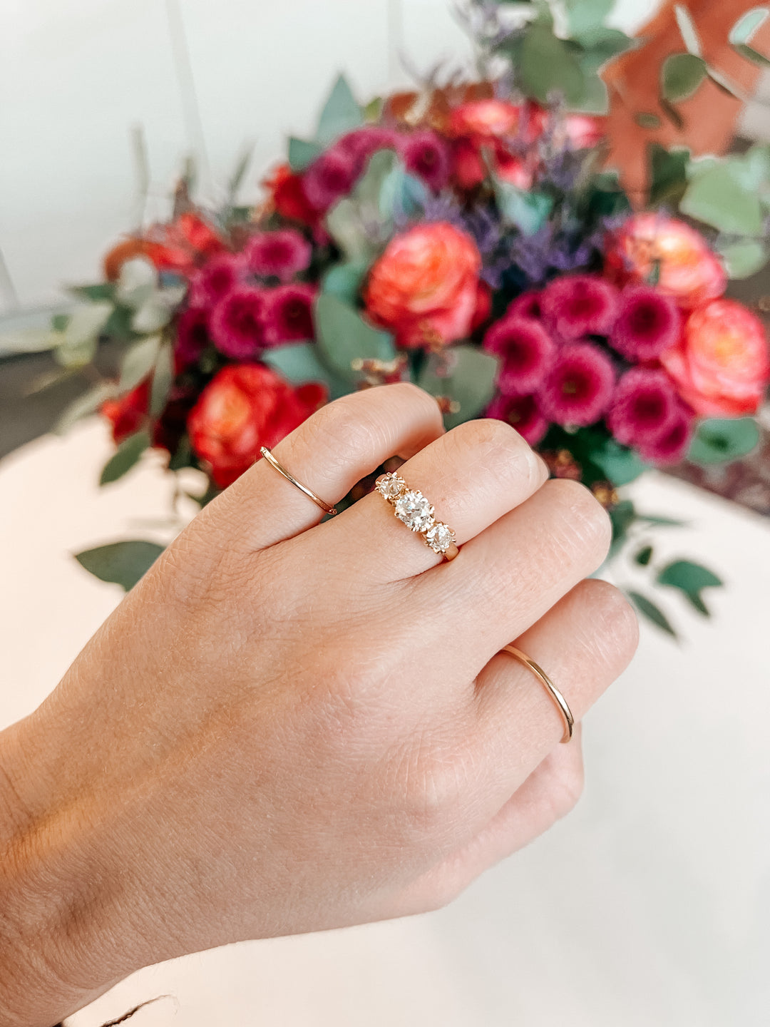 Antique old mine diamond ring