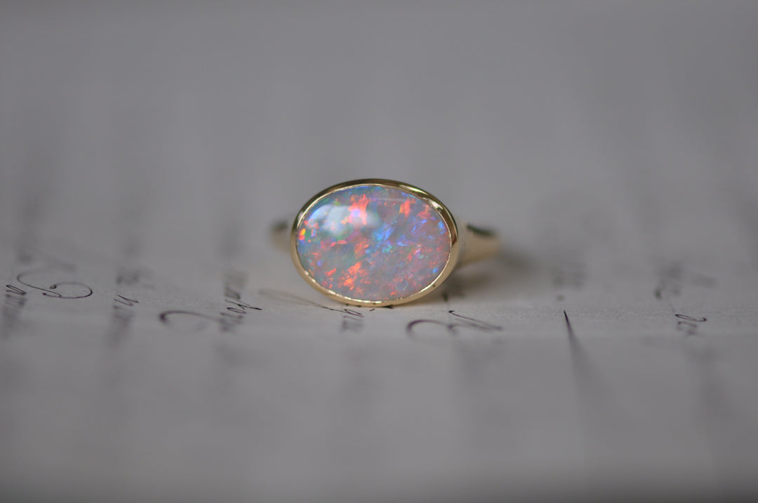 Vintage Australian opal ring