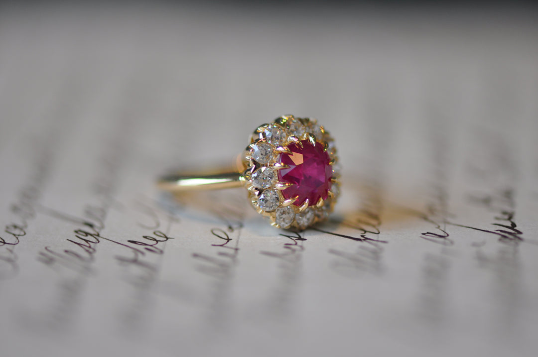 Burmese ruby ring