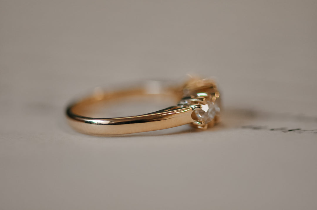 Antique old mine diamond ring