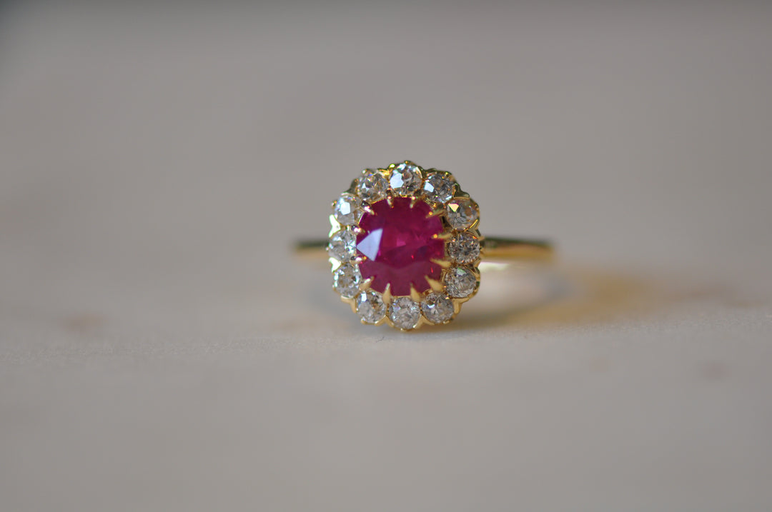 Burmese ruby ring