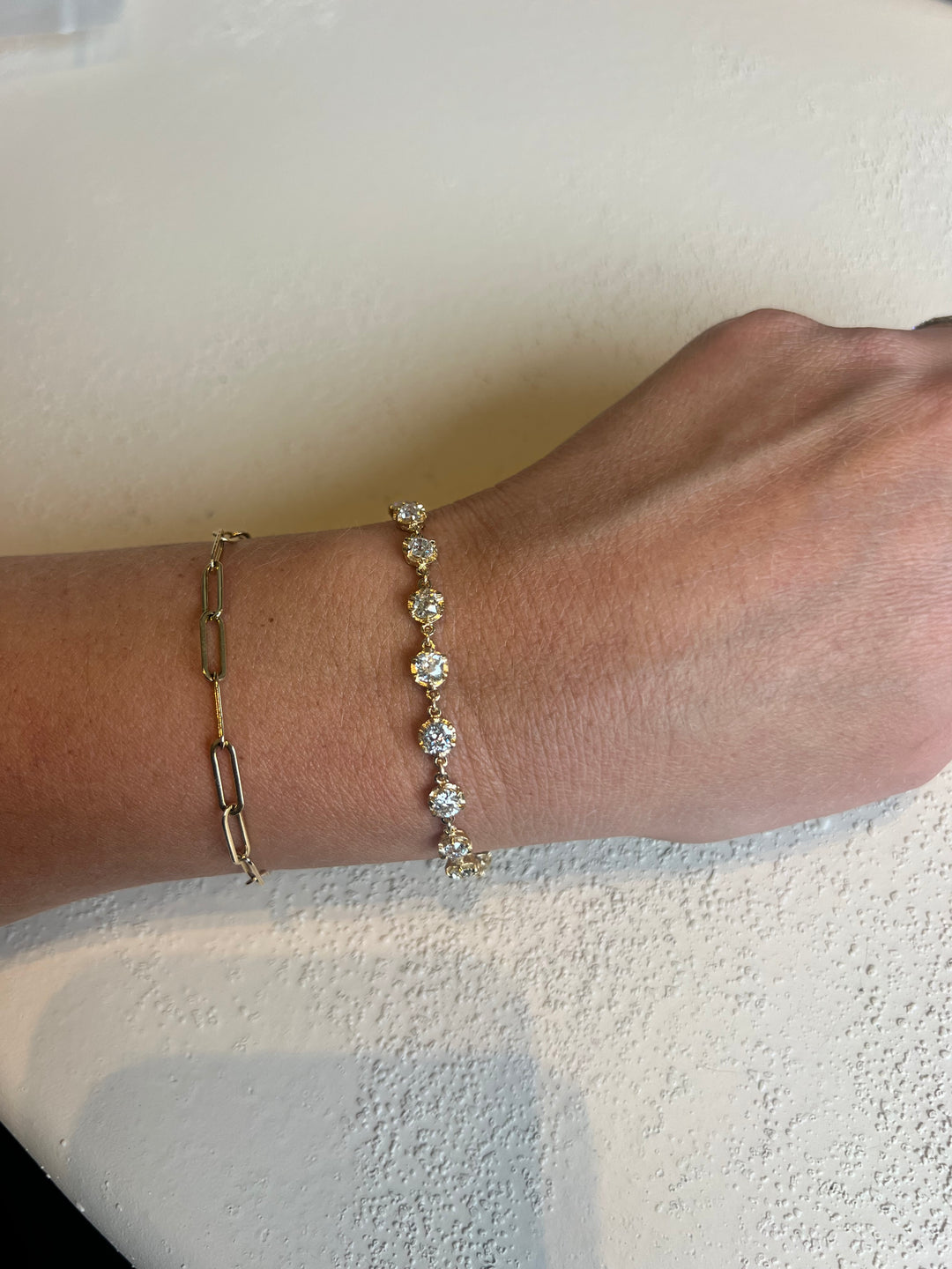 Antique old mine diamond bracelet