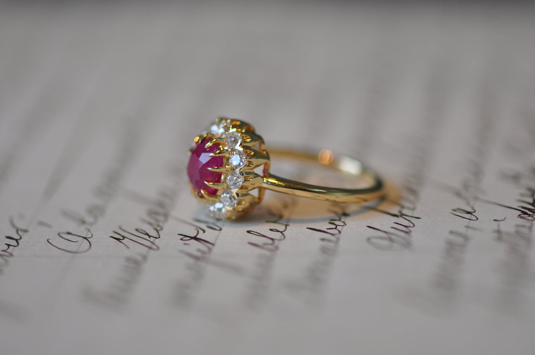 Burmese ruby ring