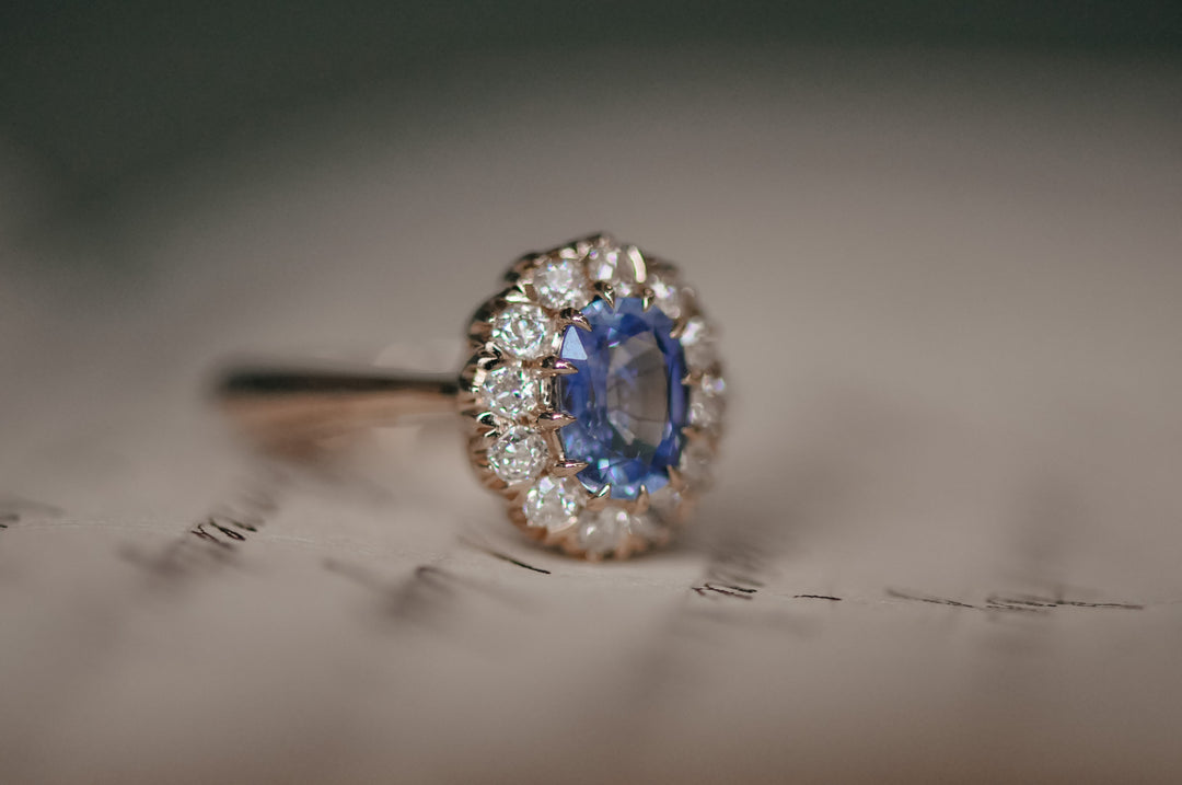 Victorian blue sapphire ring