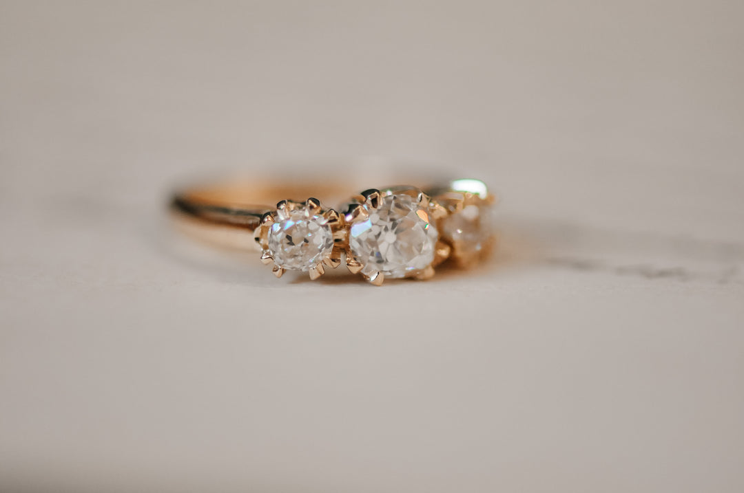 Antique old mine diamond ring