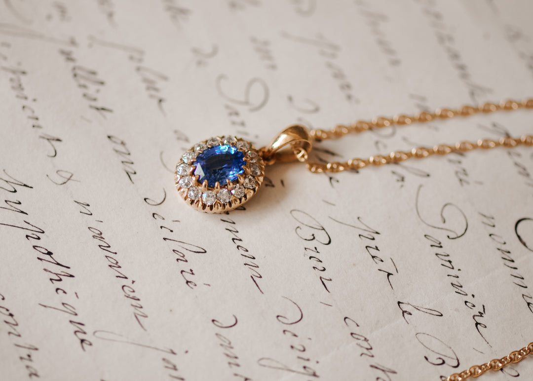 Antique sapphire pendant