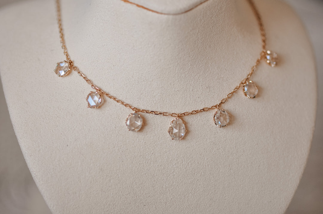 Vintage rose cut diamond necklace