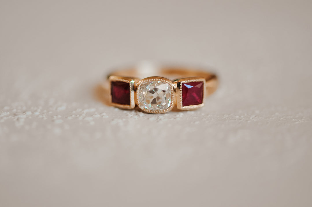 Antique Ruby and diamond ring