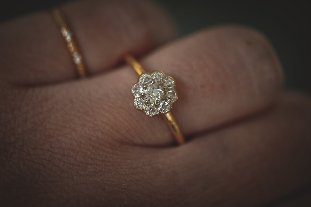 Antique flower ring