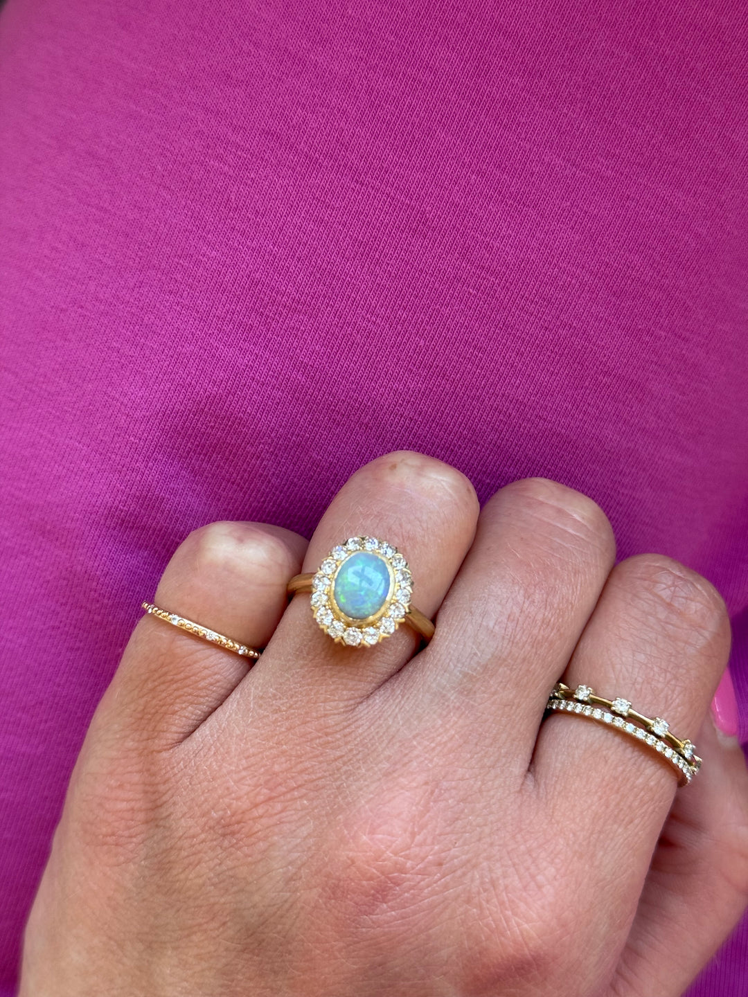 australian opal ring