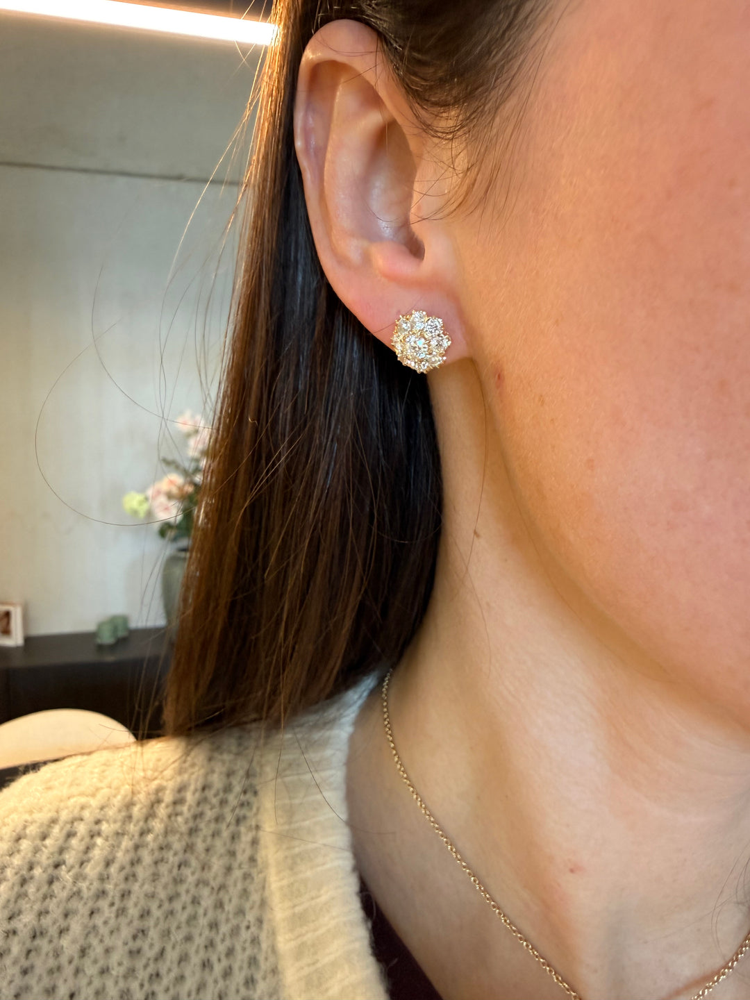 Antique diamond studs