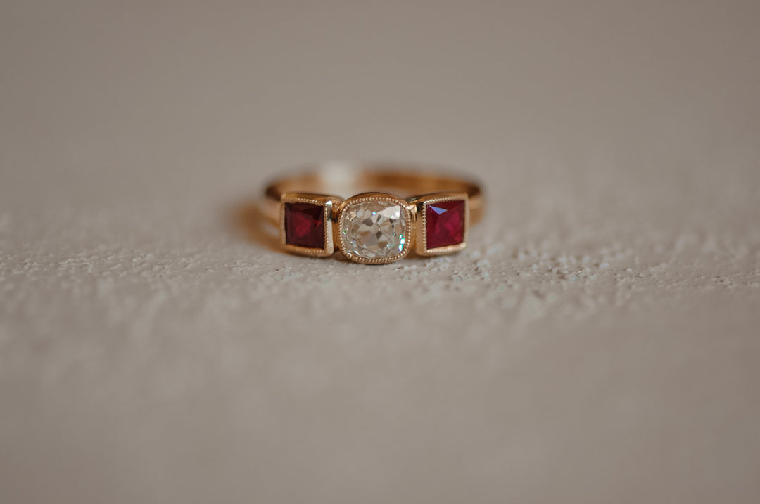Antique Ruby and diamond ring