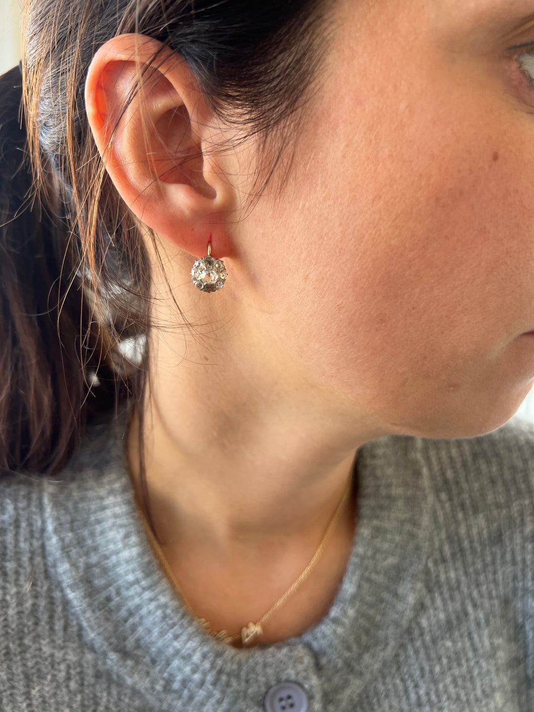 Victorian diamond earrings