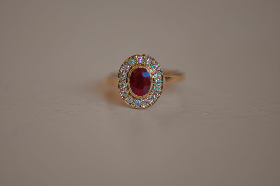 RESERVED Vintage Ruby ring