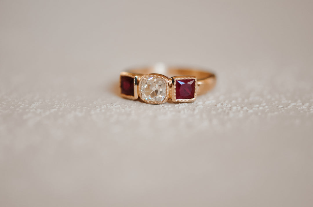 Antique Ruby and diamond ring