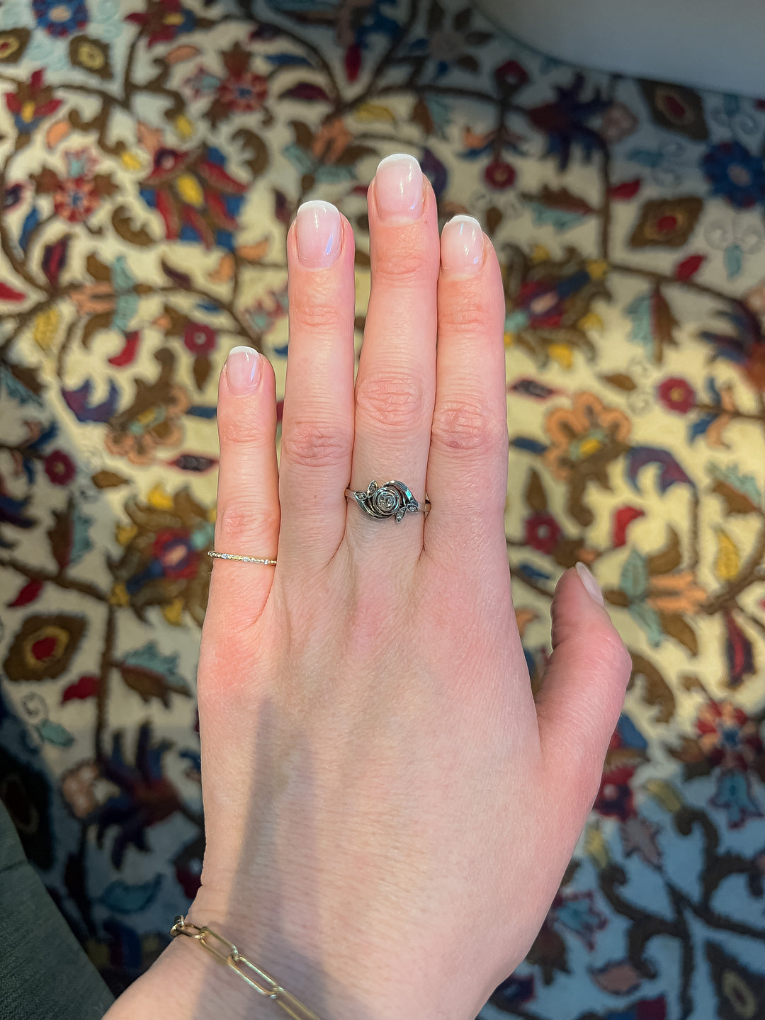 Antique old mine diamond ring