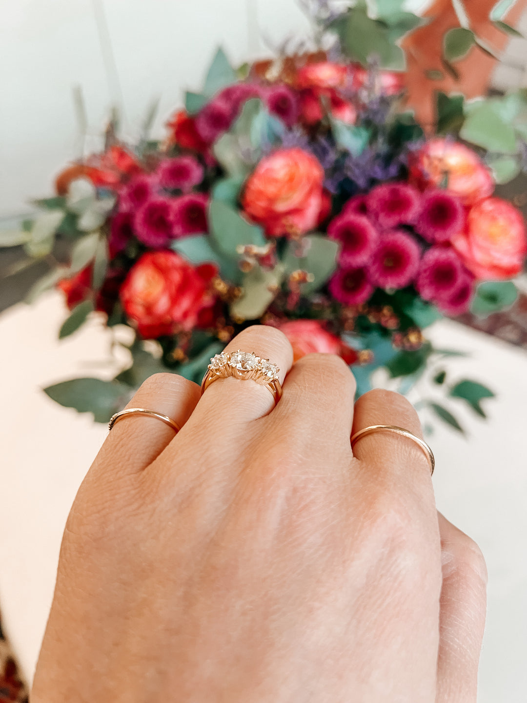 Antique old mine diamond ring