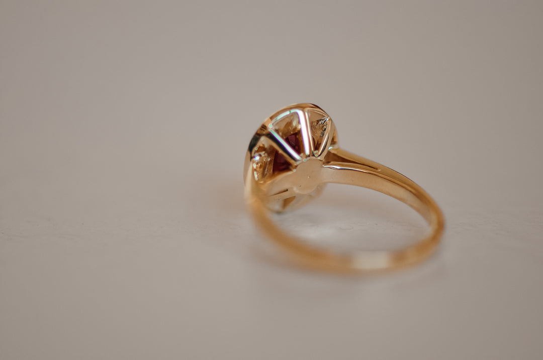 RESERVED Vintage Ruby ring