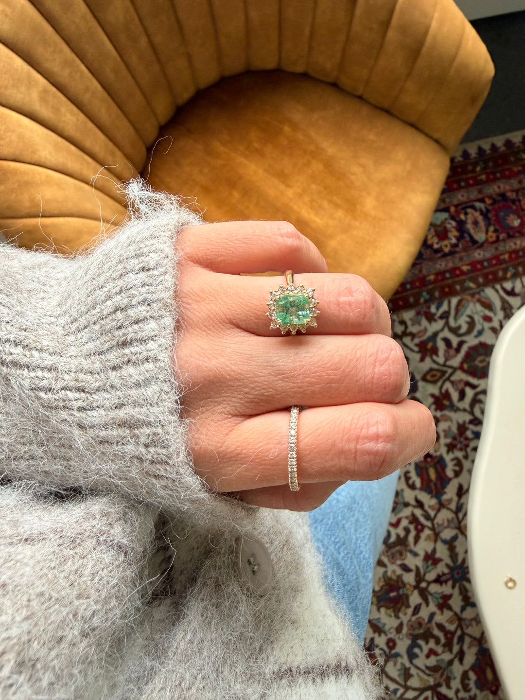 Colombian emerald ring