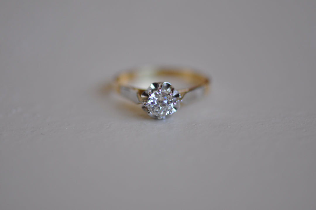 Antique old mine diamond ring