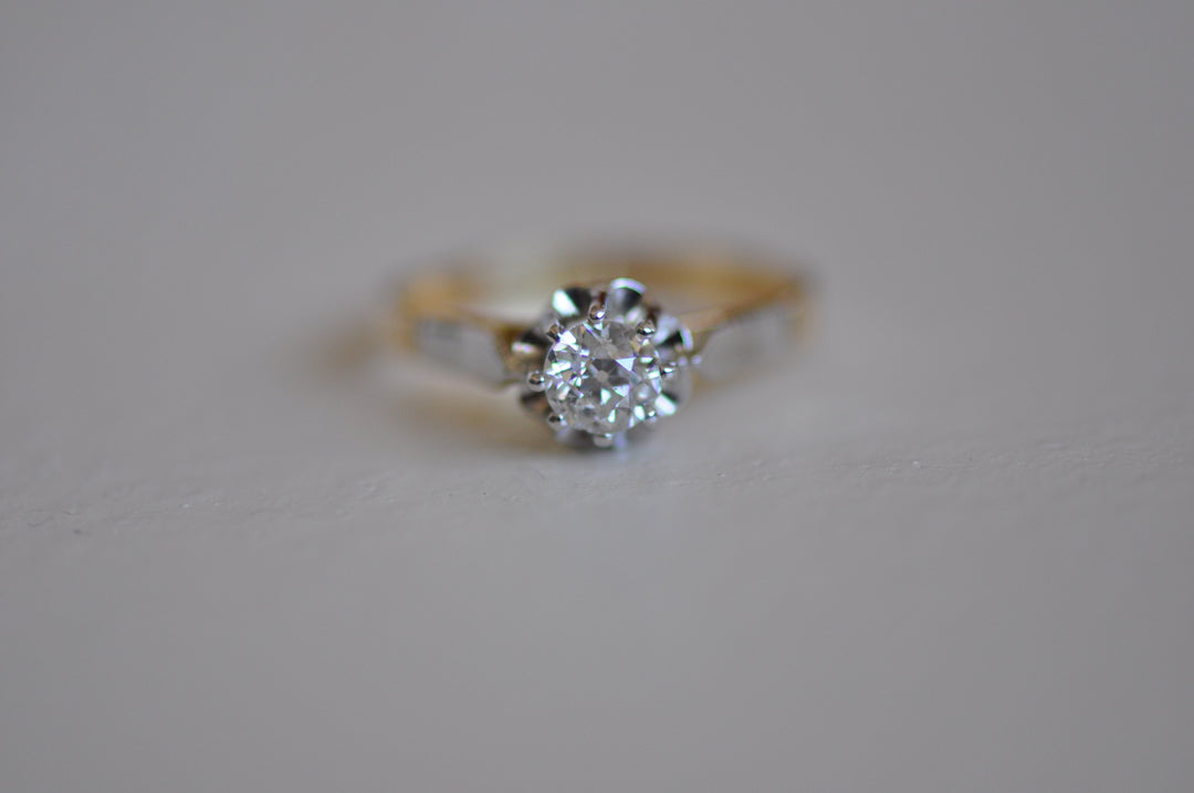 Antique old mine diamond ring