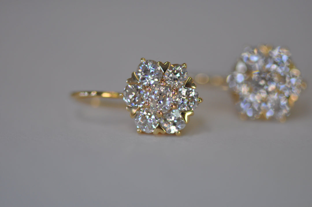 Old mine diamond earrings