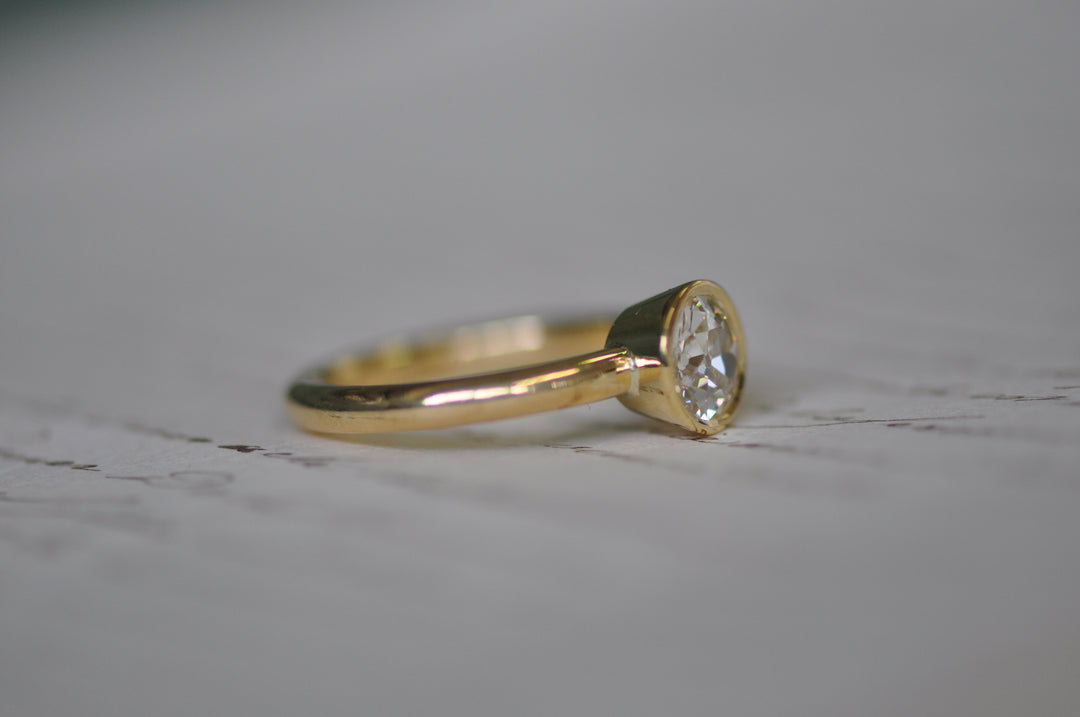 Old mine diamond ring