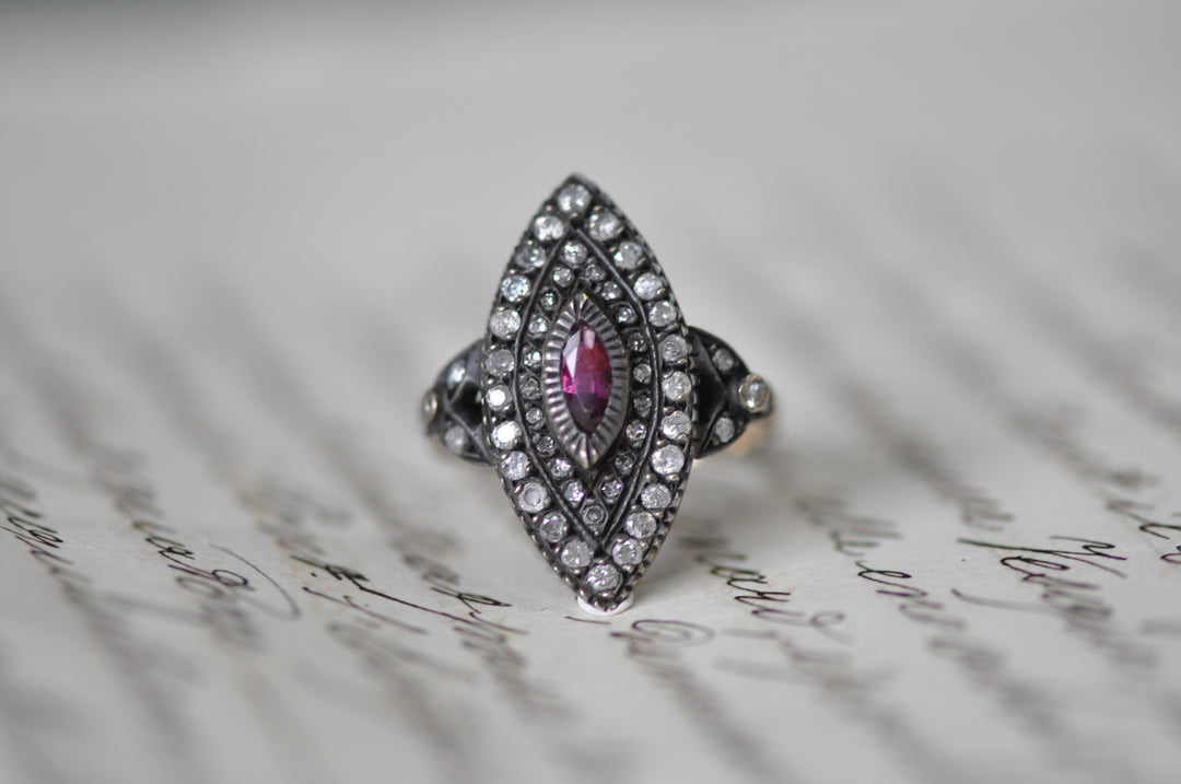 antique navette ring