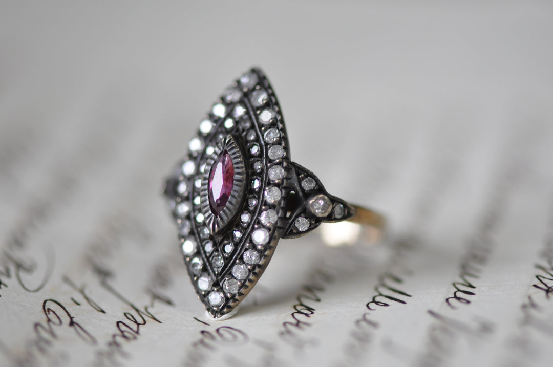 antique navette ring