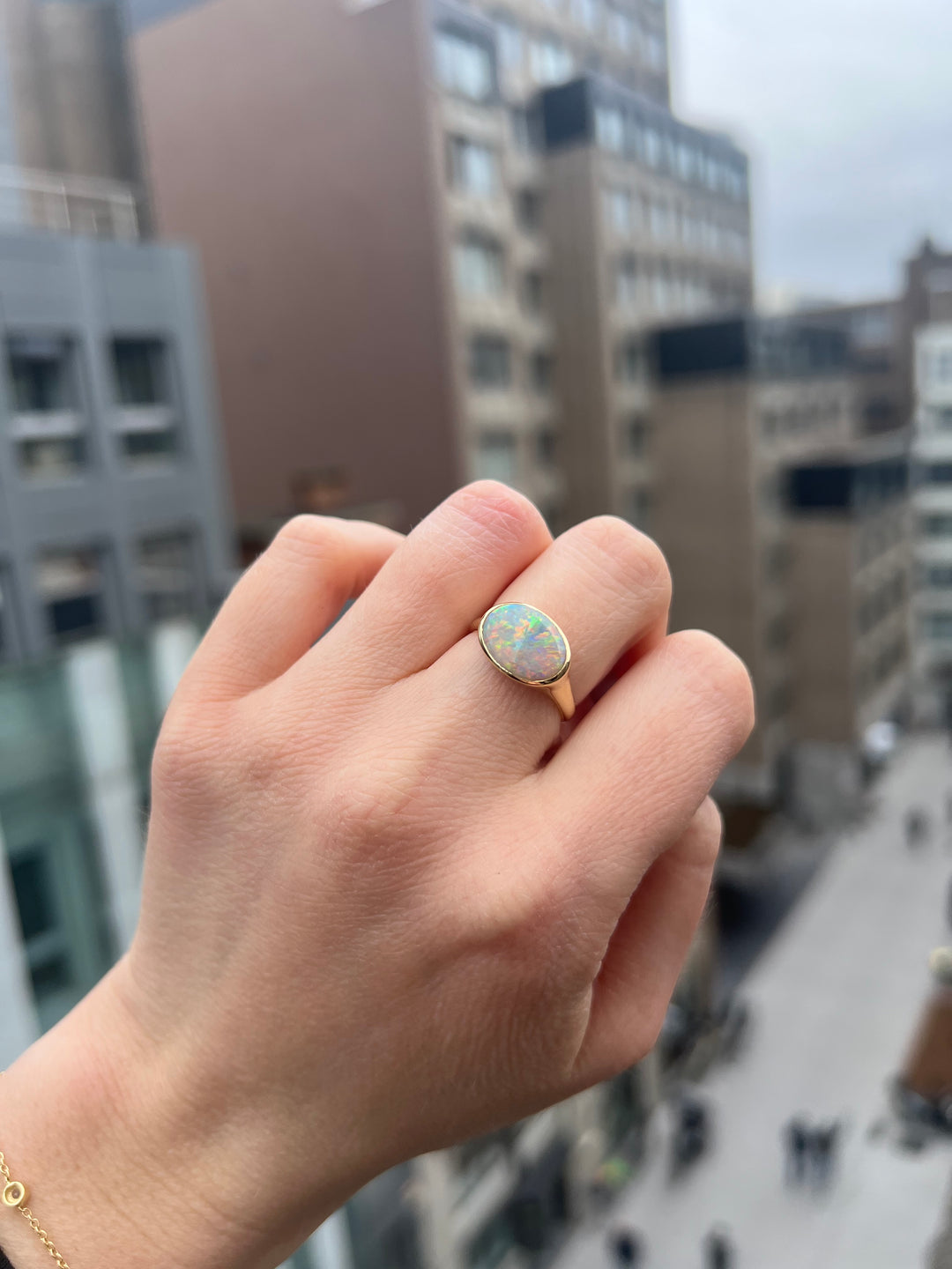 Vintage Australian opal ring