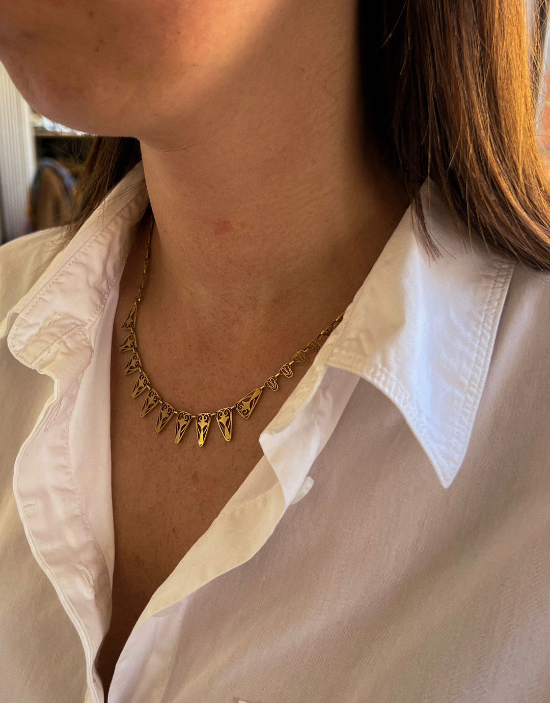 Antique yellow gold necklace