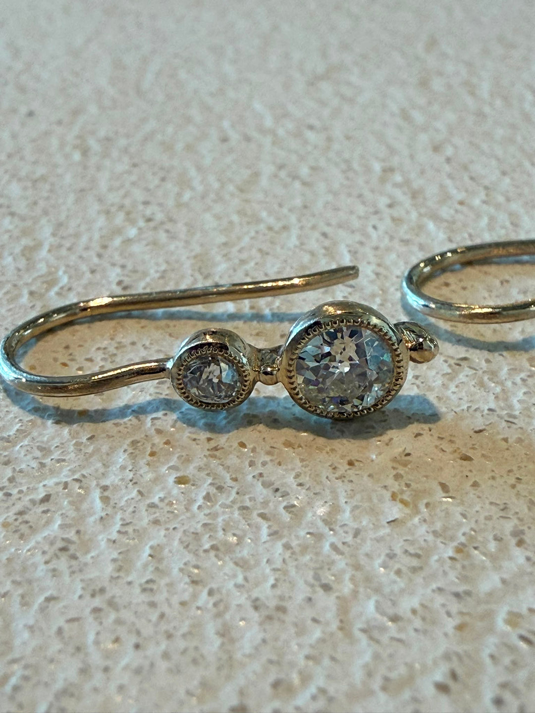 Restored antique diamond earrings