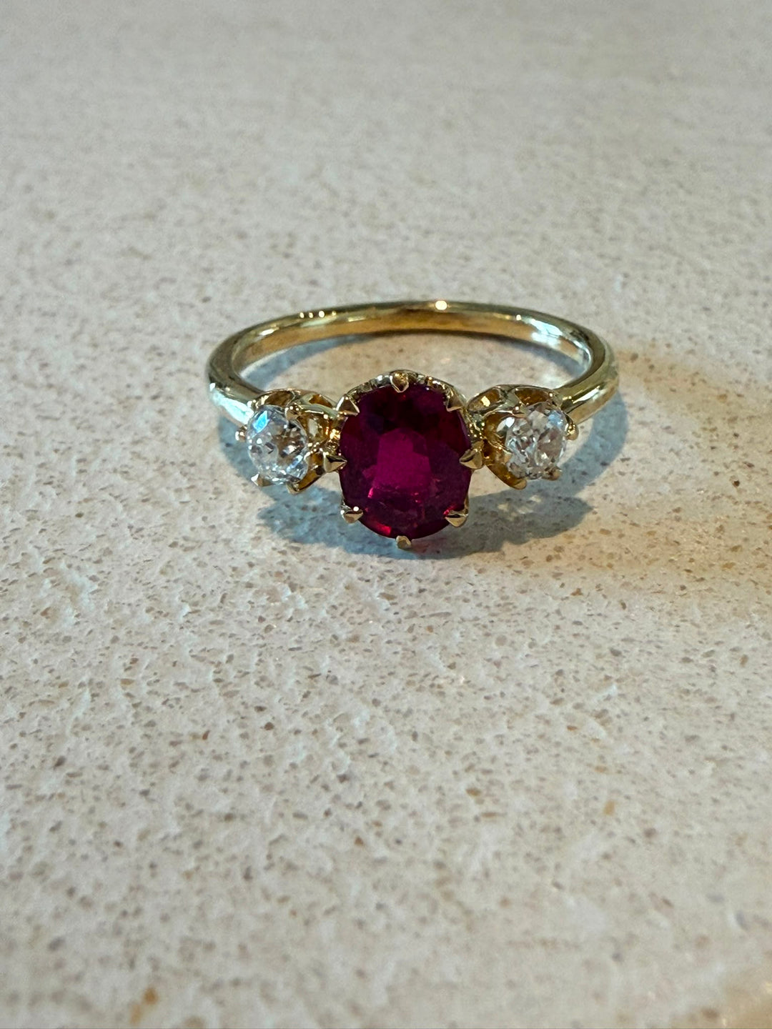 Antique ruby & diamond ring
