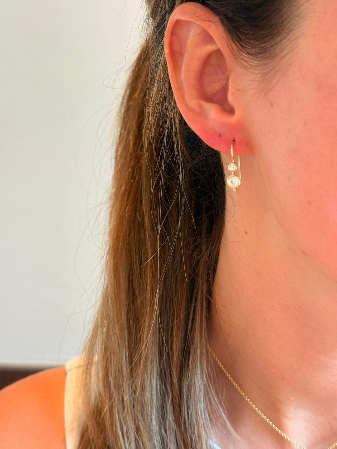Restored antique diamond earrings