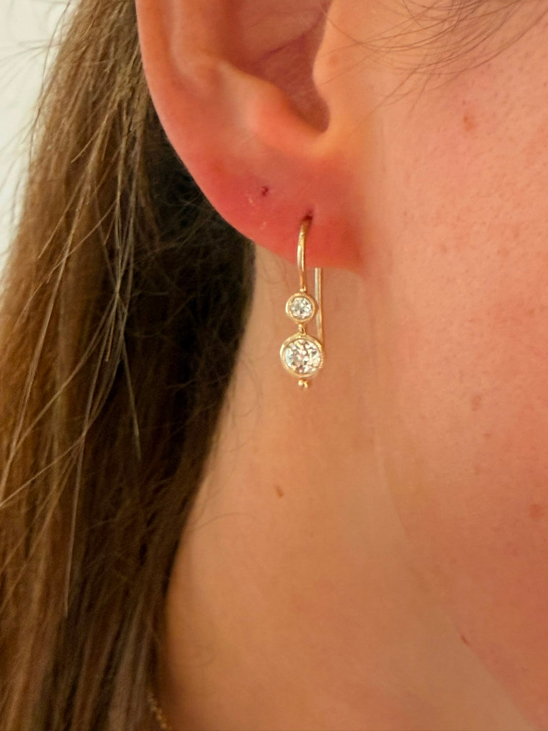 Restored antique diamond earrings