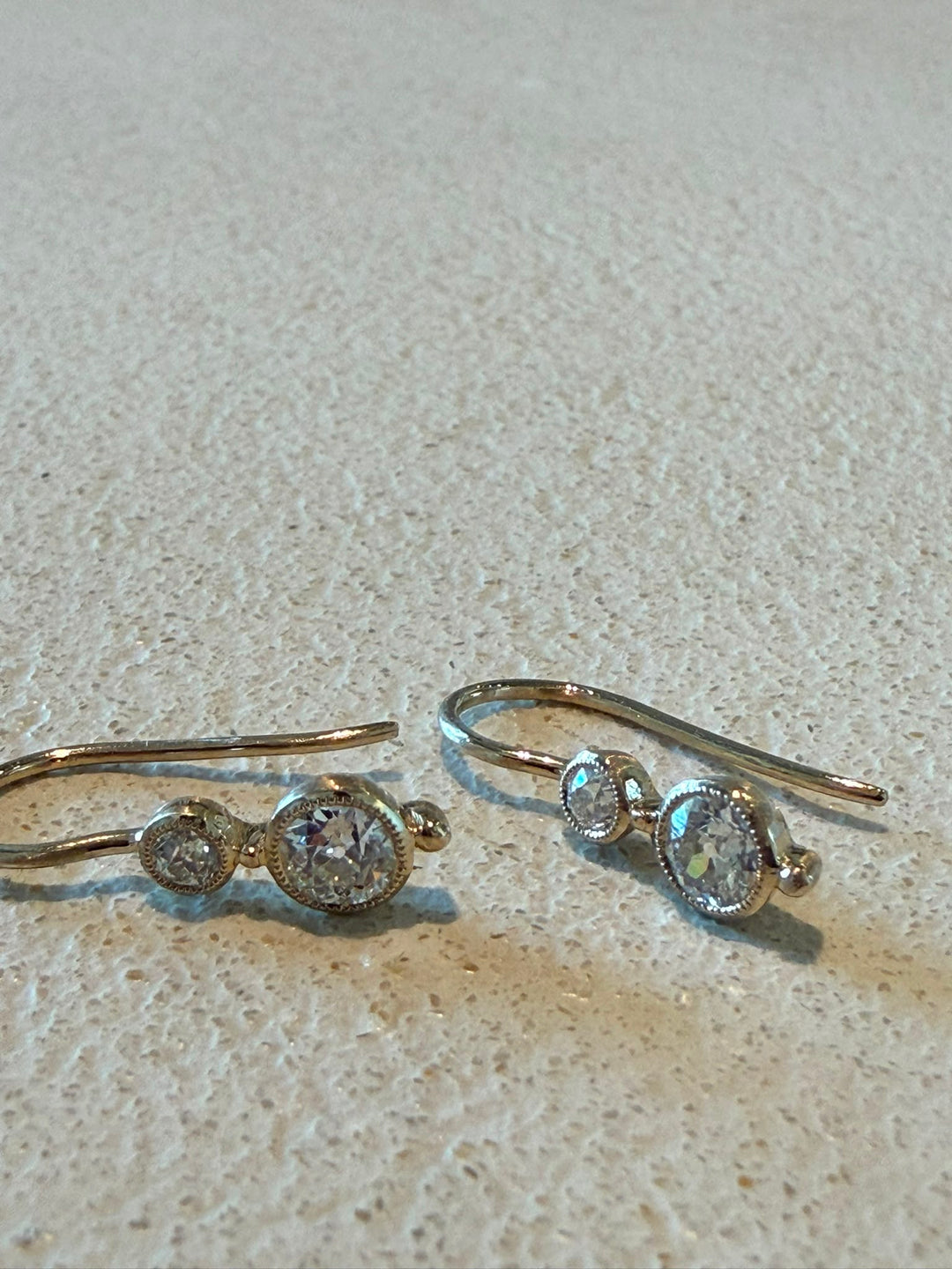 Restored antique diamond earrings