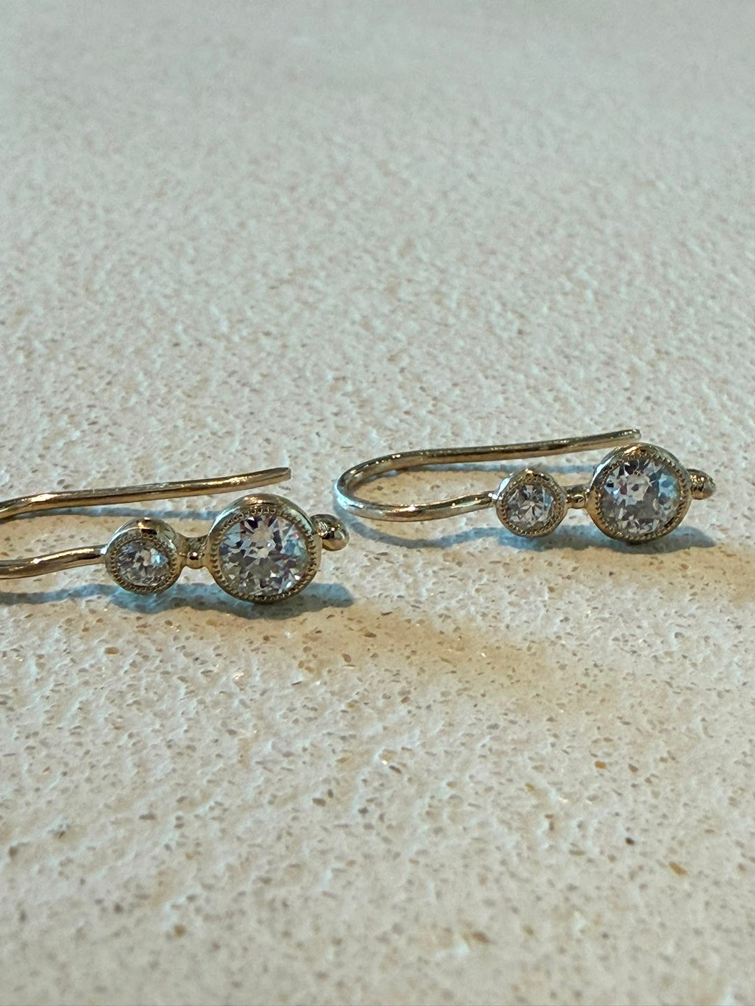 Restored antique diamond earrings