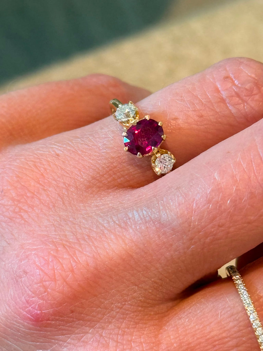 Antique ruby & diamond ring