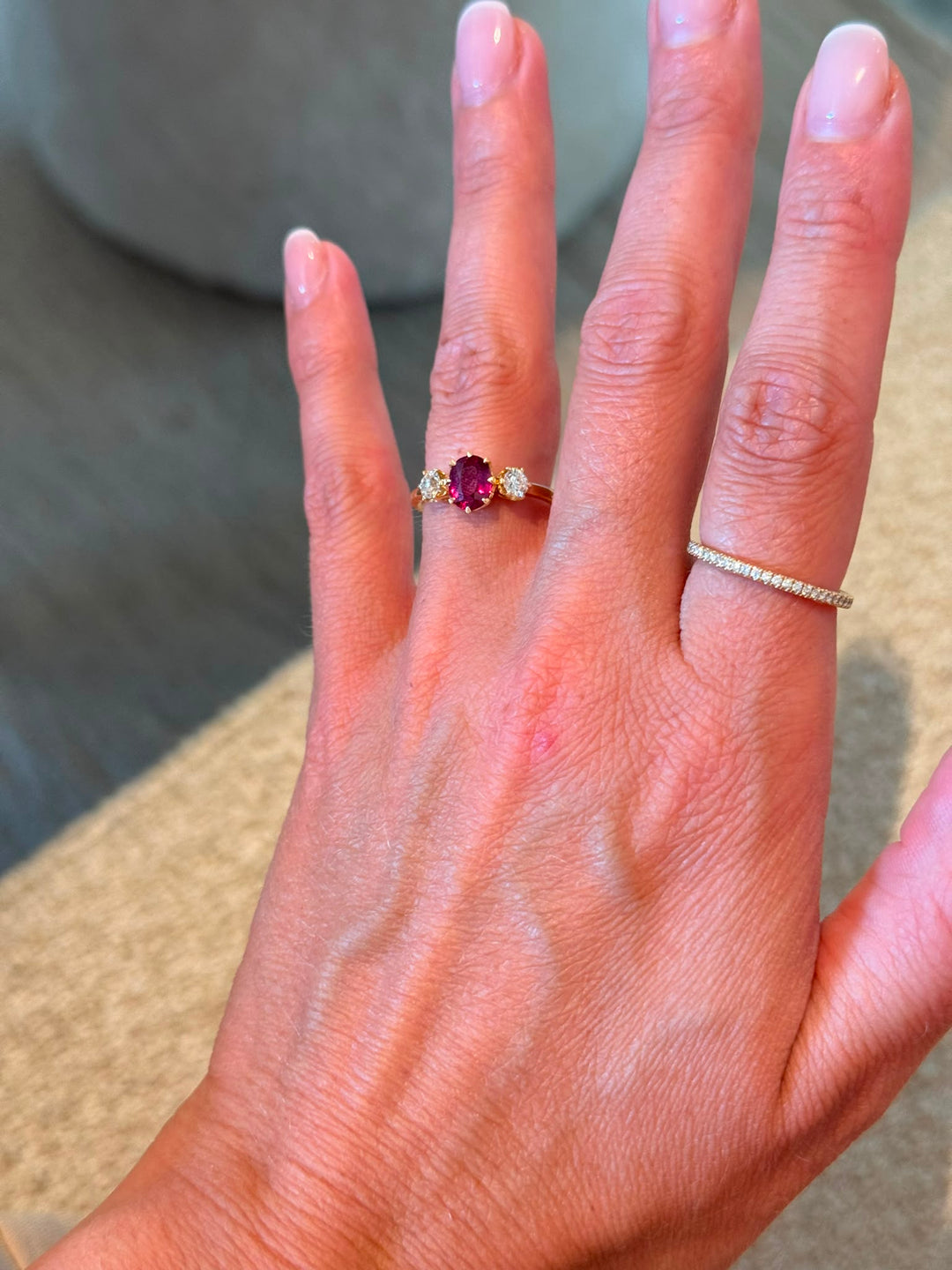 Antique ruby & diamond ring