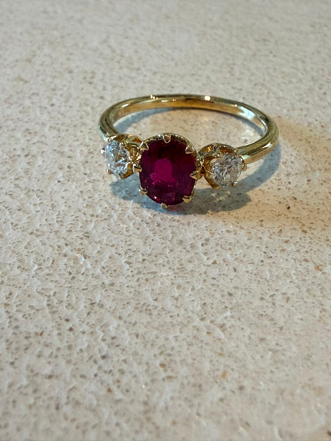 Antique ruby & diamond ring
