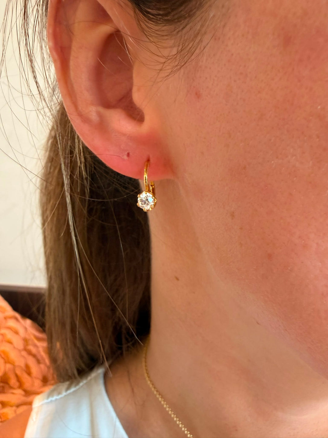 18K Antique diamond earrings