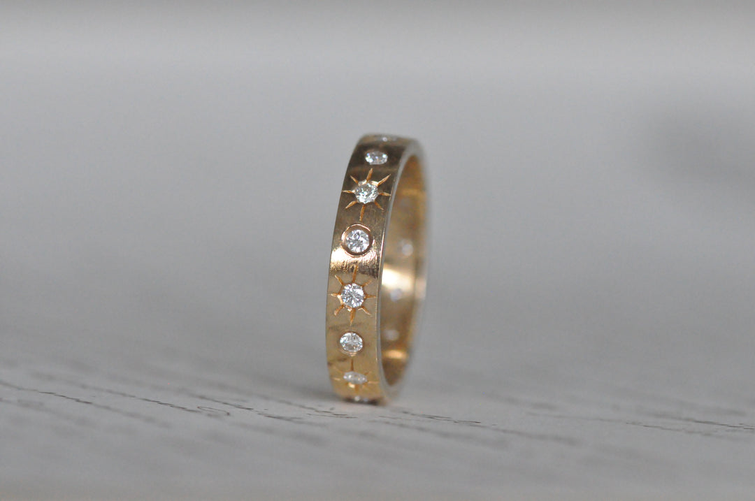 18K vintage diamond ring