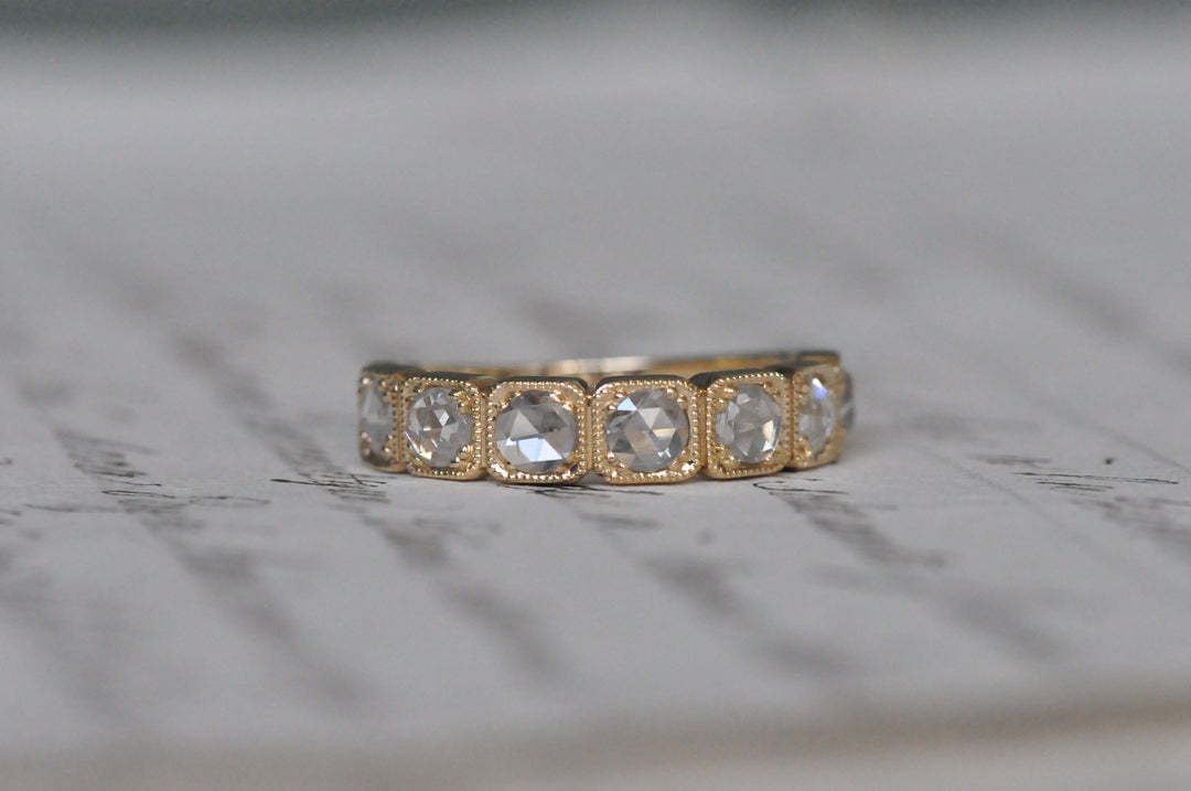 Antique rose cut diamond ring