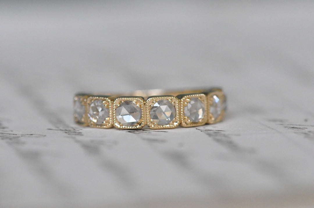 Antique rose cut diamond ring