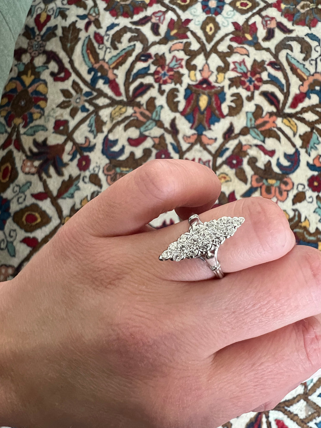 A mid century diamond ring